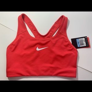 Coral Nike Classic Swoosh Bra
